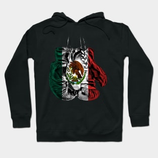 Boxing Gloves Mexico Flag Hoodie